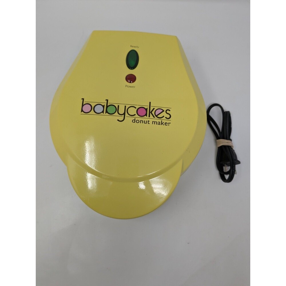 Babycakes Donut Maker DN-95LZ Yellow Electric Mini Donut Machine 6-Slot Tested